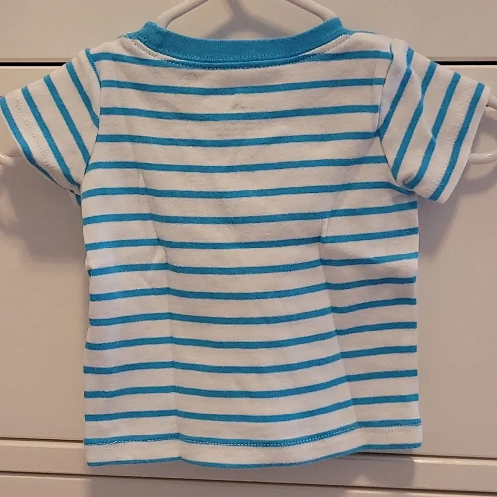 3 for $10! Carter's Newborn Blue Striped T-shirt
